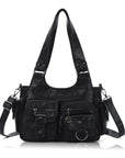 Women’s 2000s Cargo Multi-Pocket Shoulder Bag with Crossbody Strap