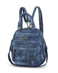 Classic Small Denim Backpack For Women