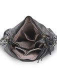 Washed Multi-Pocket Cargo Tote Bag with Crossbody Strap