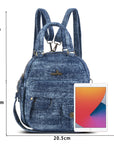Classic Small Denim Backpack For Women