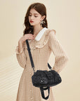 Women’s Moto Buckle Multi-Pocket Convertible Satchel Bag