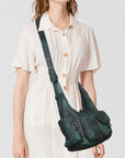Shoulder Bag – Vintage Cargo Hobo with Flower Charms