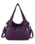 washed Large capacity Daily women Waterproof unique hobo handbag-Angelkiss Bag