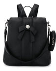 Vintage Bow Detail Backpack with Adjustable Straps