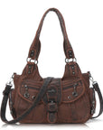 Large Braided Multi-Pocket Hobo Shoulder Bag with Crossbody Strap