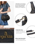 PU Convertible Multi-Pocket Hobo Crossbody Bag