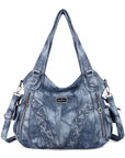 washed tie-dye design Daily women simple unique hobo handbag-Angelkiss Bag