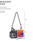East West Plaid Crossbody Bag with Wallet