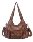 Tie-Dye Multi-Zip Hobo Shoulder Crossbody Bag