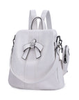 large capacity solid color multi-functional backpack-Angelkiss Bag