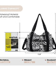 Y2k Grunge Leopard Shoulder Bag with Removable Strap