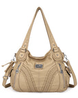 washed roomy Daily women Waterproof unique hobo handbag-Angelkiss Bag