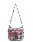 East West Plaid Crossbody Bag with Wallet