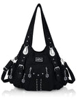 Studded Utility Carryall Shoulder Bag