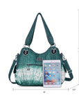 Washed PU Tie-Dye Hobo Shoulder Bag