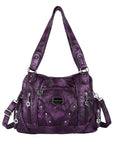 Large Leather Hobo Ladies Crossbody Handbags Studded Bag