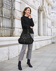 Women Large capacity hobo Handbag Washed PU Leather-Angelkiss Bag