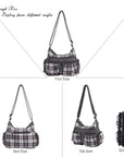 East West Plaid Crossbody Bag with Wallet