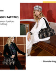 Edgy Leopard Print Satchel – Punk Rock Studded Shoulder Bag