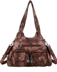Tie-Dye Bag Womens Y2K Hobo Purse Faux Leather
