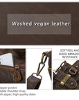 Distressed PU Crossbody Hobo Bag