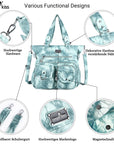 Large Muti-Pocket Women tie-dye Hobo Shoulder Bag-Angelkiss Bag