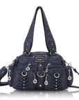 Washed Desigher Handbag For Women with Multi pockets-Angelkiss Bag