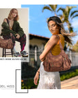 Tie-Dye Multi-Zip Hobo Shoulder Crossbody Bag