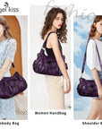 PU Leather Tie-Dye Hobo Shoulder Bag for Women