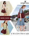 Fashionable Large Capacity Hobo Bag | Angelkiss Bag-Angelkiss Bag