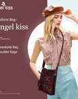 Women's tie-dye vintage pu leather crossbody bag-Angelkiss Bag