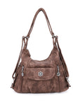 Washed Slouchy Crossbody Bag with Front Pocket