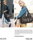 Solid Color Convertible Shoulder Bag with Zip Compartments
