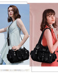 Large Multi-Pocket Convertible Hobo Bag