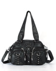 Washed Desigher Handbag For Women with Multi pockets-Angelkiss Bag