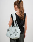 Large Multi Pocket Hobo Purse for Women with Adjustable Strap