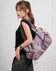 Studded Slouchy Hobo Shoulder Bag with Side-Tie Details