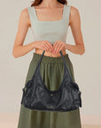 Vintage Moto Crescent Shoulder Bag