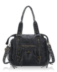 Vintage PU Leather Studded Shoulder Tote Bag for Travel