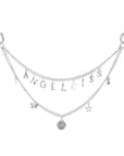 Y2K Vintage Letter Charm Bag Chain with Butterfly and Star Pendants