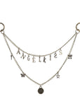 Y2K Vintage Letter Charm Bag Chain with Butterfly and Star Pendants