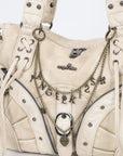 Y2K Vintage Letter Charm Bag Chain with Butterfly and Star Pendants