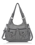 Women's Biker Purses Moto Shoulder Bag Medium Studded Handbags