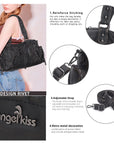 Lace-Up Moto Multi-Pocket Shoulder Bag