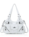 Multiple Zipper Crossbody Grunge Retro Bag
