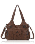 Multiple Zipper Crossbody Grunge Retro Bag