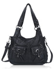 Women's Biker Purses Moto Shoulder Bag Medium Studded Handbags