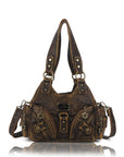 Small Everyday Shoulder Purse with Front Zip Pockets
