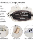 Small Shoulder Bag with Front Pockets and Chain Details