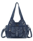 Large Multi-Pocket Convertible Hobo Bag